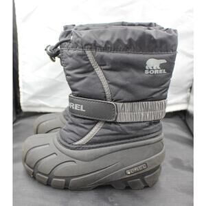 PS Sorel Flurry Snow Boot  Blk/Gry Waterproof Insulated Rain Sz 12